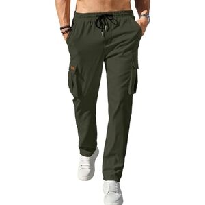 Casual Cargo Pants Stretch Sweatpants with Multi Pockets